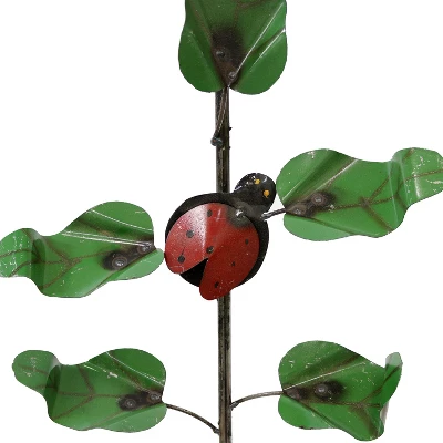 Sunnydaze Decor Sunnydaze Outdoor Metal Art Standing Sunflower With Ladybug Garden Decor- 34.25" 3 Sunnydaze Decor Sunnydaze Outdoor Metal Art Standing Sunflower With Ladybug Garden Decor- 34.25" - Image 3