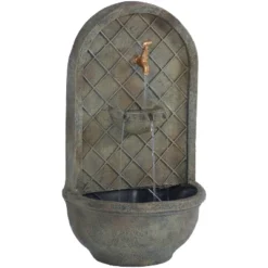 Sunnydaze Decor Sunnydaze 26"H Solar-Powered With Battery Pack Polystone Messina Outdoor Wall-Mount Water Fountain 25 Sunnydaze Decor Sunnydaze 26"H Solar-Powered With Battery Pack Polystone Messina Outdoor Wall-Mount Water Fountain -Sunnydaze Decor GUEST ae68bb4d 4bda 41ec 9df2 f7afb7039a09