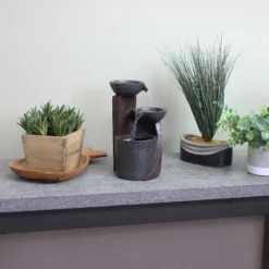 Sunnydaze Decor Sunnydaze Indoor Home Decorative Resin 3-Tier Descending Bowls Tabletop Water Fountain - 9" - Dark Brown 13 Sunnydaze Decor Sunnydaze Indoor Home Decorative Resin 3-Tier Descending Bowls Tabletop Water Fountain - 9" - Dark Brown -Sunnydaze Decor GUEST af1aafe3 312e 458d 914d 598c36549781