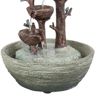Sunnydaze Decor Sunnydaze Indoor Home Office Polyresin Perching Birds 3-Tiered Tabletop Water Fountain Feature - 12" 4 Sunnydaze Decor Sunnydaze Indoor Home Office Polyresin Perching Birds 3-Tiered Tabletop Water Fountain Feature - 12" - Image 4