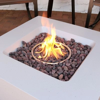 Sunnydaze Decor Sunnydaze Contempo Outdoor Propane Gas Fire Pit Bowl With Weather-Resistant Durable Cover And Lava Rocks - 34" Square 8 Sunnydaze Decor Sunnydaze Contempo Outdoor Propane Gas Fire Pit Bowl With Weather-Resistant Durable Cover And Lava Rocks - 34" Square - Image 8