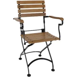 Sunnydaze Decor Sunnydaze Indoor/Outdoor Essential Chestnut Wood Folding Bistro Chair And Table - Dark Brown - 3pc -Sunnydaze Decor GUEST b1b9b4c2 2be2 4174 885f a1463507e056