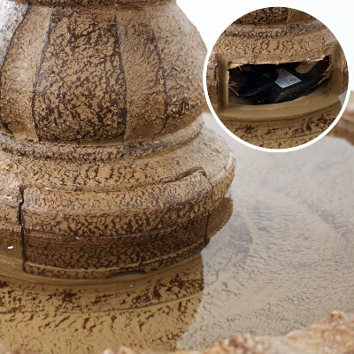 Sunnydaze Decor Sunnydaze 52"H Electric Fiberglass And Resin 4-Tier Pineapple Top Outdoor Water Fountain 5 Sunnydaze Decor Sunnydaze 52"H Electric Fiberglass And Resin 4-Tier Pineapple Top Outdoor Water Fountain - Image 5