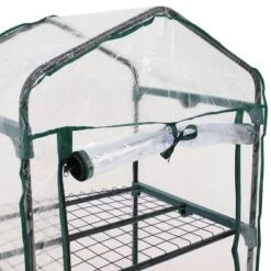 Sunnydaze Decor Sunnydaze Outdoor Portable Growing Rack 3-Tier Greenhouse With Roll-Up Door - 3 Shelves - Clear 13 Sunnydaze Decor Sunnydaze Outdoor Portable Growing Rack 3-Tier Greenhouse With Roll-Up Door - 3 Shelves - Clear -Sunnydaze Decor GUEST b3b1313d 70da 414c b690 425b6aa00109