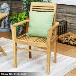 Sunnydaze Decor Sunnydaze Outdoor Solid Teak Wood With Light Stained Finish Slatted Patio Lawn Arm Chair - Light Brown 15 Sunnydaze Decor Sunnydaze Outdoor Solid Teak Wood With Light Stained Finish Slatted Patio Lawn Arm Chair - Light Brown -Sunnydaze Decor GUEST b3df506c 8cad 40e5 ba87 99ff2c283fd4