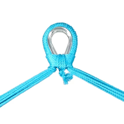 Sunnydaze Decor Sunnydaze Caribbean Style Extra Large Hanging Rope Hammock Chair Swing With Stand - 300 Lb Weight Capacity 4 Sunnydaze Decor Sunnydaze Caribbean Style Extra Large Hanging Rope Hammock Chair Swing With Stand - 300 Lb Weight Capacity - Image 4