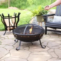 Sunnydaze Decor Sunnydaze Outdoor Camping Or Backyard Steel Victorian Fire Pit Bowl With Handles And Spark Screen - 25" - Black 12 Sunnydaze Decor Sunnydaze Outdoor Camping Or Backyard Steel Victorian Fire Pit Bowl With Handles And Spark Screen - 25" - Black -Sunnydaze Decor GUEST b62bb542 f5f7 4495 95ae 72d3b0f65134