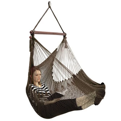 Sunnydaze Decor Sunnydaze Caribbean Style Extra Large Hanging Rope Hammock Chair Swing For Backyard And Patio 7 Sunnydaze Decor Sunnydaze Caribbean Style Extra Large Hanging Rope Hammock Chair Swing For Backyard And Patio - Image 7