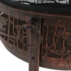 Sunnydaze Decor Sunnydaze Outdoor Camping Or Backyard Steel Northwoods Fishing Fire Pit With Spark Screen - 30" - Bronze 11 Sunnydaze Decor Sunnydaze Outdoor Camping Or Backyard Steel Northwoods Fishing Fire Pit With Spark Screen - 30" - Bronze -Sunnydaze Decor GUEST b9ef0a35 0a17 45dd b409 0795e9631ca9