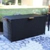 Sunnydaze Decor Sunnydaze 75 Gallon Indoor/Outdoor Acacia Wood And Resin Wicker Storage Deck Box With Hinged Lid