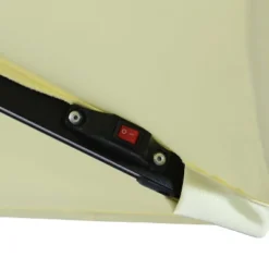 Sunnydaze Decor Sunnydaze Outdoor Steel Cantilever Offset Patio Umbrella With Solar LED Lights, Air Vent, Crank, And Base - 9' -Sunnydaze Decor GUEST bae7e30c a49d 4eb3 8162 ebef8a3b936d