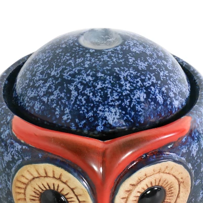 Sunnydaze Decor Sunnydaze Indoor Home Office Decorative Smooth Glazed Ceramic Owl Tabletop Water Fountain Feature - 7" 2 Sunnydaze Decor Sunnydaze Indoor Home Office Decorative Smooth Glazed Ceramic Owl Tabletop Water Fountain Feature - 7" - Image 2