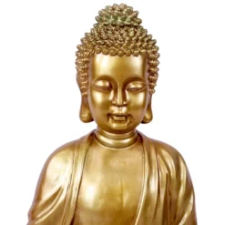 Sunnydaze Decor Sunnydaze 36"H Electric Fiberglass Relaxed Buddha Outdoor Water Fountain With LED Light -Sunnydaze Decor GUEST bc26c5ce 1819 4d84 a846 45241a4e890b