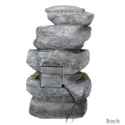Sunnydaze Decor Sunnydaze 31"H Electric Polyresin And Fiberglass Large Rock Quarry Waterfall Outdoor Water Fountain With LED Lights -Sunnydaze Decor GUEST bd905c7a dc33 471a b6ab 2af40d528f0d