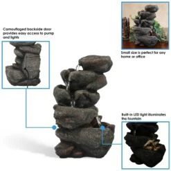 Sunnydaze Decor Sunnydaze Indoor Office Entryway Tabletop Serene Rocky Falls Water Fountain Feature With LED Light - 10" 16 Sunnydaze Decor Sunnydaze Indoor Office Entryway Tabletop Serene Rocky Falls Water Fountain Feature With LED Light - 10" -Sunnydaze Decor GUEST c153450b 22ef 45f2 9e48 2f333078a222