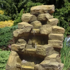 Sunnydaze Decor Sunnydaze 37"H Electric Fiberglass Stone Falls Waterfall Outdoor Water Fountain 12 Sunnydaze Decor Sunnydaze 37"H Electric Fiberglass Stone Falls Waterfall Outdoor Water Fountain -Sunnydaze Decor GUEST c1a30f02 90ea 4c10 b67b 796ae198bb7c
