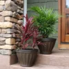 Sunnydaze Decor Sunnydaze Indoor/Outdoor Patio, Garden, Or Porch Weather-Resistant Double-Walled Charlotte Flower Pot Planter - 16" - Rust Finish