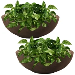 Sunnydaze Decor Sunnydaze Indoor/Outdoor Patio, Garden, Or Porch Weather-Resistant Double-Walled Percival Flower Pot Planter - 20.75" - Sable Finish -Sunnydaze Decor GUEST c56155b6 78dc 493d 9964 bb4c98718059