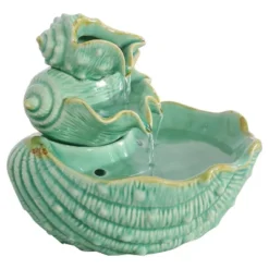 Sunnydaze Decor Sunnydaze Indoor Home Decorative Stacked Tiered Seashells Tabletop Water Fountain Feature - 7" - Green 12 Sunnydaze Decor Sunnydaze Indoor Home Decorative Stacked Tiered Seashells Tabletop Water Fountain Feature - 7" - Green -Sunnydaze Decor GUEST c61d4f81 5742 4588 a786 a2f2af7eaa9d