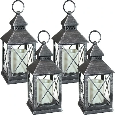 Sunnydaze Decor Sunnydaze 10" Yorktown Black Traditional Style Plastic And Glass Battery Operated Indoor LED Candle Lantern 9 Sunnydaze Decor Sunnydaze 10" Yorktown Black Traditional Style Plastic And Glass Battery Operated Indoor LED Candle Lantern - Image 9
