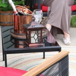 Sunnydaze Decor Sunnydaze Outdoor Lucien Hanging Tabletop Solar LED Rustic Farmhouse Decorative Candle Lantern - 9" -Sunnydaze Decor GUEST c6f59ceb 7494 48d4 84bf b49aed0c37d0