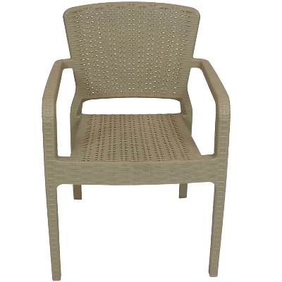 Sunnydaze Decor Sunnydaze Faux Wicker Rattan Design Plastic All-Weather Commercial-Grade Segonia Indoor/Outdoor Patio Dining Arm Chair 6 Sunnydaze Decor Sunnydaze Faux Wicker Rattan Design Plastic All-Weather Commercial-Grade Segonia Indoor/Outdoor Patio Dining Arm Chair - Image 6