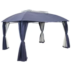 Sunnydaze Decor Sunnydaze Soft Top Rectangle Patio Gazebo With Screens And Privacy Walls For Backyard, Garden Or Deck - 10' X 13' -Sunnydaze Decor GUEST c7e7f699 6871 4d80 8791 e185e65d77ba