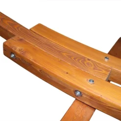 Sunnydaze Decor Sunnydaze Cotton Double Wide 2-Person Rope Hammock With Spreader Bars And Curved Arc Wood Stand - 400 Lb Weight Capacity /13' Stand -Sunnydaze Decor GUEST c89d79f8 e6af 4932 a190 25d17adb10f2