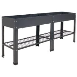 Sunnydaze Decor Sunnydaze Hot Dip Galvanized Steel Raised Garden Bed With Mesh Shelf - Set Of 2 -Sunnydaze Decor GUEST cbdc98a9 ee14 440d a385 6af6ea4f77f2