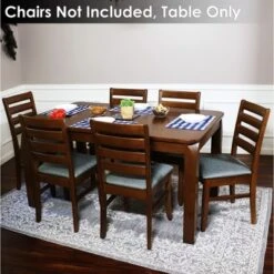 Sunnydaze Decor Sunnydaze Indoor 5-Foot Solid Rubberwood Rectangular Dining Table - Dark Walnut -Sunnydaze Decor GUEST cbeb363a 5813 4adc b8d9 13d90aed1e2a