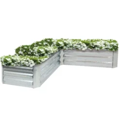 Sunnydaze Decor Sunnydaze Outdoor Galvanized Steel L-Shaped Raised Garden Bed For Plants, Vegetables, And Flowers - 59.5" 16 Sunnydaze Decor Sunnydaze Outdoor Galvanized Steel L-Shaped Raised Garden Bed For Plants, Vegetables, And Flowers - 59.5" -Sunnydaze Decor GUEST cd4dcab1 83b2 4f81 8c72 d1d79e744375