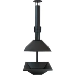 Sunnydaze Decor Sunnydaze Outdoor Backyard Patio Modern Style Steel Wood-Burning Fire Pit Chiminea With Open Sides - 80" - Black 11 Sunnydaze Decor Sunnydaze Outdoor Backyard Patio Modern Style Steel Wood-Burning Fire Pit Chiminea With Open Sides - 80" - Black -Sunnydaze Decor GUEST cf6533b9 f535 430c 8af2 8e8930ee410c