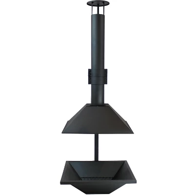 Sunnydaze Decor Sunnydaze Outdoor Backyard Patio Modern Style Steel Wood-Burning Fire Pit Chiminea With Open Sides - 80" - Black 5 Sunnydaze Decor Sunnydaze Outdoor Backyard Patio Modern Style Steel Wood-Burning Fire Pit Chiminea With Open Sides - 80" - Black - Image 5