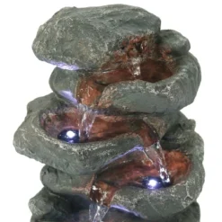 Sunnydaze Decor Sunnydaze Indoor Home Decorative Relaxing Stacked Rocks Tabletop Water Fountain With LED Lights - 10" -Sunnydaze Decor GUEST d138e9b4 c33d 4125 8462 5c1681e74c18