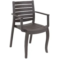 Sunnydaze Decor Sunnydaze Polypropylene Stackable Illias Outdoor Patio Arm Chair -Sunnydaze Decor GUEST d1ecd1a1 2a3f 4b11 b9c7 f3e346df362a