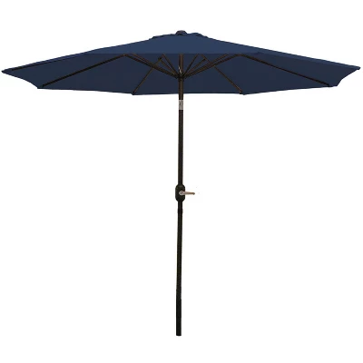 Sunnydaze Decor Sunnydaze Outdoor Aluminum Patio Table Umbrella With Polyester Canopy And Push Button Tilt And Crank - 9' 18 Sunnydaze Decor Sunnydaze Outdoor Aluminum Patio Table Umbrella With Polyester Canopy And Push Button Tilt And Crank - 9' - Image 18