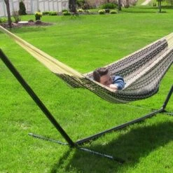 Sunnydaze Decor Sunnydaze Mayan Family Hammock Hand-Woven XXL Thick Cord With Stand - 400 Lb Weight Capacity/15' Stand 14 Sunnydaze Decor Sunnydaze Mayan Family Hammock Hand-Woven XXL Thick Cord With Stand - 400 Lb Weight Capacity/15' Stand -Sunnydaze Decor GUEST d4bc1e4f 0458 4caf 8ffa c7d125fcc5f2