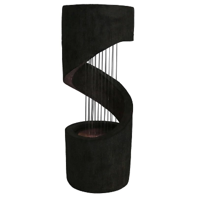 Sunnydaze Decor Sunnydaze 31"H Electric Polyresin Showering Spiral Column Outdoor Water Fountain With LED Light 2 Sunnydaze Decor Sunnydaze 31"H Electric Polyresin Showering Spiral Column Outdoor Water Fountain With LED Light - Image 2