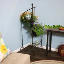 Sunnydaze Decor Sunnydaze Indoor/Outdoor Iron Metal 4-Tiered Potted Flower Plant Stand With Spiral Staircase Design - 56" - Black - 2pk 10 Sunnydaze Decor Sunnydaze Indoor/Outdoor Iron Metal 4-Tiered Potted Flower Plant Stand With Spiral Staircase Design - 56" - Black - 2pk -Sunnydaze Decor GUEST d7f0ba0e d414 4a43 bd30 0a3ae5744bf5