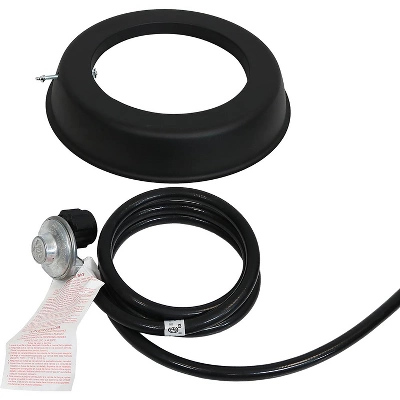 Sunnydaze Decor Sunnydaze 55,000 BTU Rectangular Outdoor Propane Gas Fiberglass Fire Pit Table With Lava Rocks - 56" L - Brown 6 Sunnydaze Decor Sunnydaze 55,000 BTU Rectangular Outdoor Propane Gas Fiberglass Fire Pit Table With Lava Rocks - 56" L - Brown - Image 6