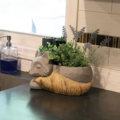 Sunnydaze Decor Sunnydaze Finley The Fox Planter Statue - Indoor/Indoor Decorative Figurine - 12" -Sunnydaze Decor GUEST d8ee146b b0c3 4540 addc ecf2b8b91ae8