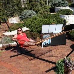 Sunnydaze Decor Sunnydaze Double Wide 2-Person Polyester Rope Hammock With Spreader Bars - 400-Pound Weight Capacity -Sunnydaze Decor GUEST d8fcf2c2 296d 42b0 9286 4266ae2f1650