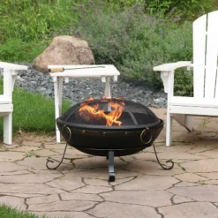 Sunnydaze Decor Sunnydaze Outdoor Camping Or Backyard Steel Victorian Fire Pit Bowl With Handles And Spark Screen - 25" - Black 13 Sunnydaze Decor Sunnydaze Outdoor Camping Or Backyard Steel Victorian Fire Pit Bowl With Handles And Spark Screen - 25" - Black -Sunnydaze Decor GUEST da643c7b fb8e 4a0f b2ef 90022b81504d