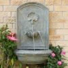 Sunnydaze Decor Sunnydaze 27"H Solar Only Polystone Seaside Outdoor Wall-Mount Water Fountain