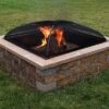 Sunnydaze Decor Sunnydaze Outdoor Heavy-Duty Steel Mesh Square Easy-Opening Camp Fire Pit Spark Screen Lid - Black