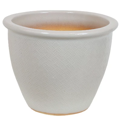 Sunnydaze Decor Sunnydaze Indoor/Outdoor Ocean Villa Decorative Glazed Ceramic Planter For Greenery Or Flowers - 15" 8 Sunnydaze Decor Sunnydaze Indoor/Outdoor Ocean Villa Decorative Glazed Ceramic Planter For Greenery Or Flowers - 15" - Image 8