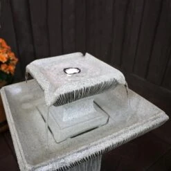 Sunnydaze Decor Sunnydaze 26"H Electric Resin 2-Tier Outdoor Square Bird Bath Water Fountain With LED Lights 10 Sunnydaze Decor Sunnydaze 26"H Electric Resin 2-Tier Outdoor Square Bird Bath Water Fountain With LED Lights -Sunnydaze Decor GUEST dec76a2e 9c65 495a ba43 cbe5c0bc317f