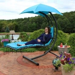 Sunnydaze Decor Sunnydaze Outdoor Hanging Chaise Floating Lounge Chair With Canopy Umbrella And Arc Stand 20 Sunnydaze Decor Sunnydaze Outdoor Hanging Chaise Floating Lounge Chair With Canopy Umbrella And Arc Stand -Sunnydaze Decor GUEST df964fbc 22b1 4131 81a6 a81d4be717ff