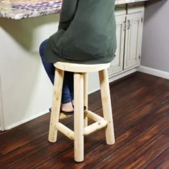 Sunnydaze Decor Sunnydaze Unfinished Wood Round Top Counter-Height Stool - Fir Wood - 24" -Sunnydaze Decor GUEST dfc4b20d debb 4d8d b64b 8f65951303dc
