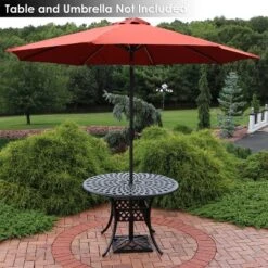 Sunnydaze Decor Sunnydaze Outdoor Heavy-Duty Cast Iron Decorative Modern Geometric Design Patio Yard Square Umbrella Base Stand - 17" - Black -Sunnydaze Decor GUEST dfcf07b5 5839 4456 b52b d1407871bae6